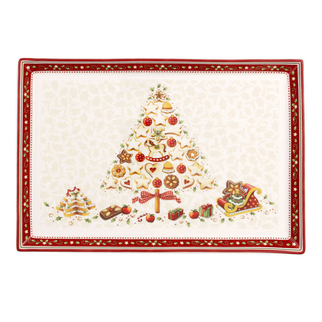 Piatto pasticcini Winter Bakery Delight Villeroy & Boch in porcellana 39x27 cm