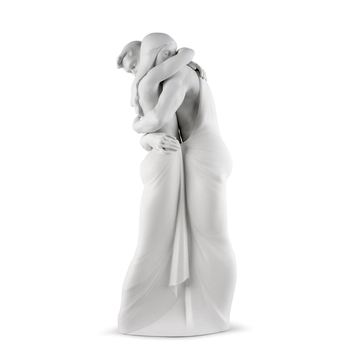 Scultura Soli Tu Ed Io Lladrò in porcellana bianca opaca 49x19 cm