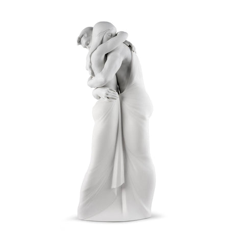 Scultura Soli Tu Ed Io Lladrò in porcellana bianca opaca 49x19 cm