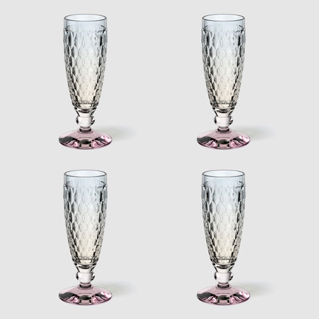 Flute Champagne Boston Pearl Villeroy & Boch in cristallo sfaccettato 120 ml