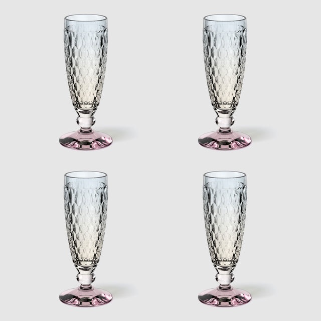 Flute Champagne Boston Pearl Villeroy & Boch in cristallo sfaccettato 120 ml