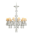 Lampadario Belle de Nuit Lladrò in porcellana bianca 12 luci