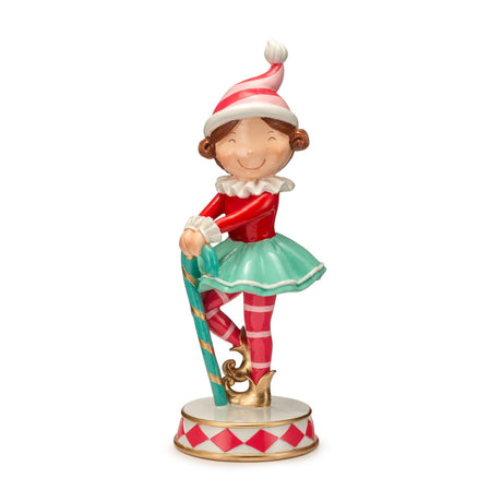 Elfo di Natale donna Palais Royal in resina decorativa 28 cm