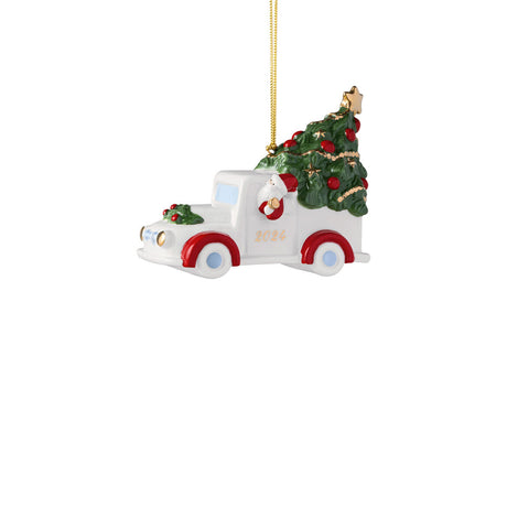 Addobbo Babbo Natale con furgone Villeroy & Boch in porcellana 11 cm