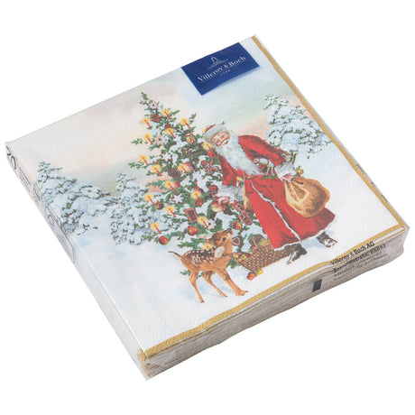 Tovaglioli Babbo Natale Villeroy & Boch in carta 33x33 cm
