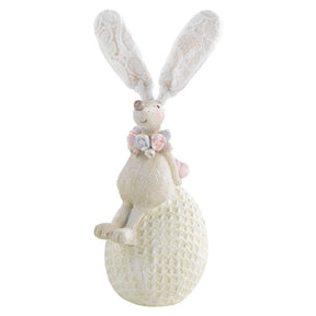 Coniglietto di Pasqua Mascagni Casa in resina decorativa 18,5 cm