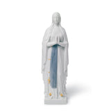 Statuina Nostra Signora di Lourdes Lladrò in porcellana lucida 30x9 cm