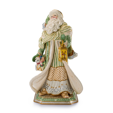 Statuina Babbo Natale Fitz and Floyd in porcellana dipinta a mano 52 cm