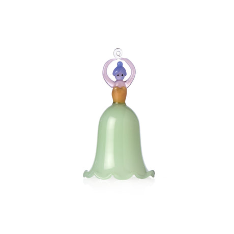 Schiaccianoci Ballerina Ichendorf in vetro borosilicato dipinto 12 cm