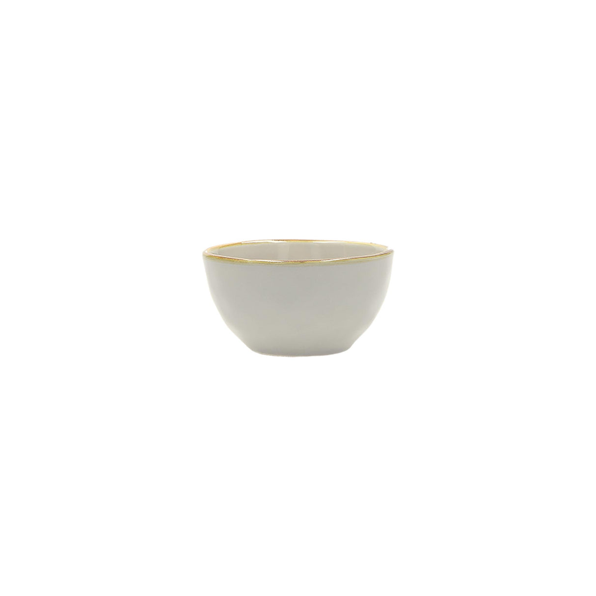 Ciotola Concerto Rose & Tulipani in stoneware grigio con bordo oro 11 cm