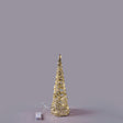 Albero LED a cono EDG in metallo oro 40x12 cm con 20 microled