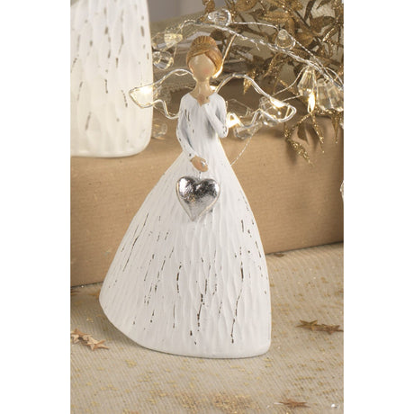 Angelo LED Mascagni Casa in resina decorazione natalizia 15 cm