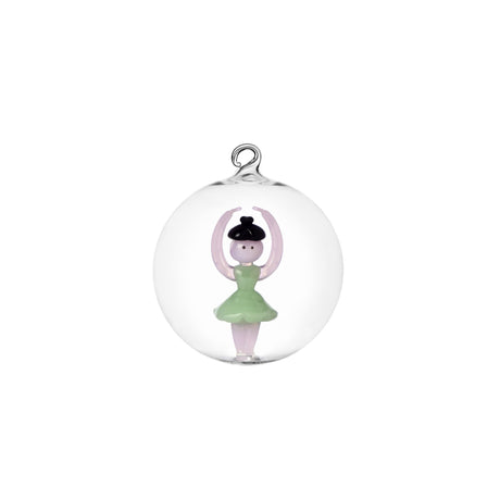 Pallina di Natale Ballerina Ichendorf in vetro borosilicato 8 cm