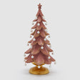 Albero di Natale EDG con perle rosa in materiale sintetico 46x22 cm