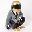 Scultura Space Singe Starboy Drimmer in ceramica con visiera 58 cm