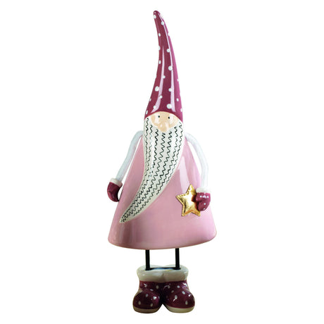 Statuina Babbo Natale Mascagni Casa in ceramica decorativa 35,5 cm