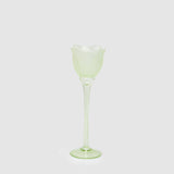 Portacandela Tulipano EDG in vetro satinato verde 28x8,5 cm