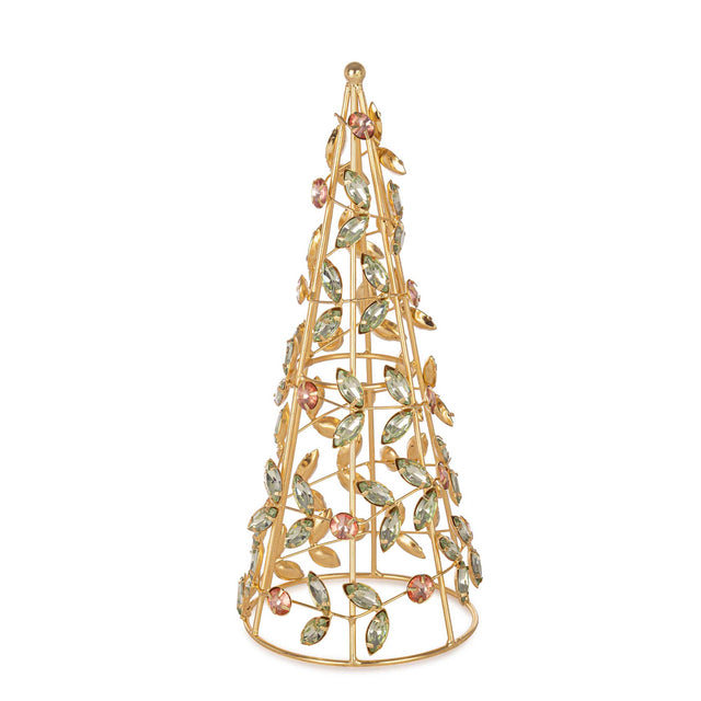 Albero di Natale Pacey Bizzotto in metallo verde e oro 25 cm