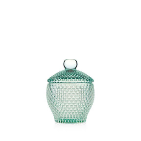 Scatola portabonbon Emò Italia in vetro verde 13,5x10,5 cm