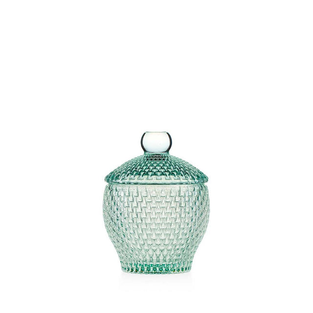 Scatola portabonbon Emò Italia in vetro verde 13,5x10,5 cm