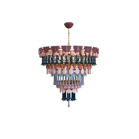 Lampada a sospensione Lladrò in porcellana collezione Autunno 118x100 cm