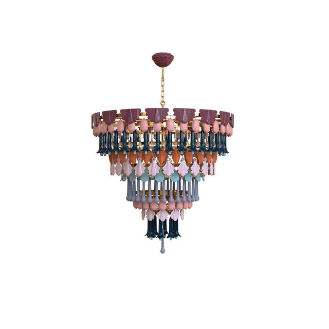 Lampada a sospensione Lladrò in porcellana collezione Autunno 118x100 cm