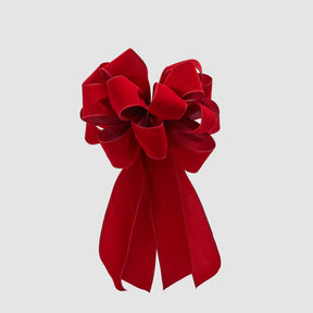Fiocco decorativo EDG in velluto rosso 51x26 cm con 15 asole
