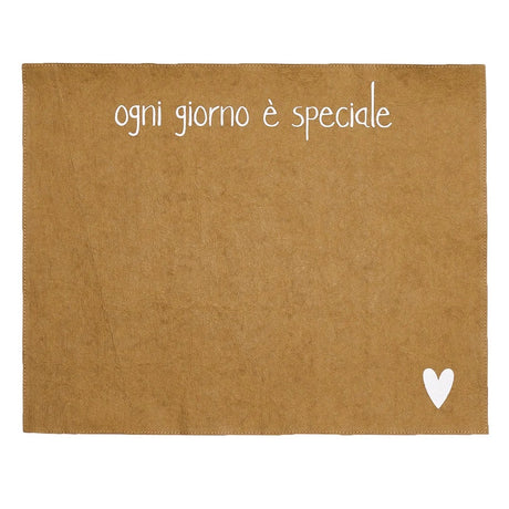 Tovaglietta Simple Day in fibra di cellulosa con scritta 36x45 cm