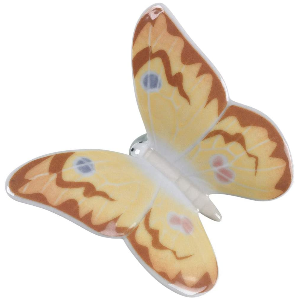 Statuina Farfalla Miele Morbido NAO in porcellana decorata a mano 5x8 cm