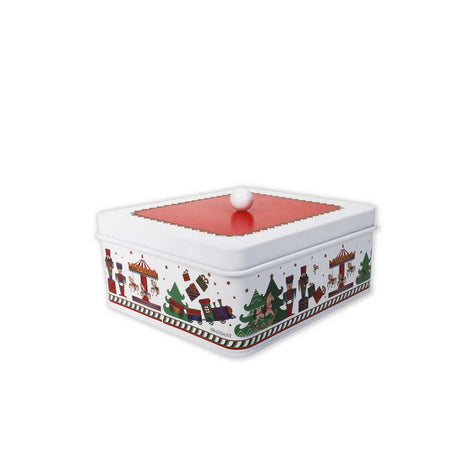 Scatola per biscotti Brandani in metallo decoro Lo Schiaccianoci 18x16 cm