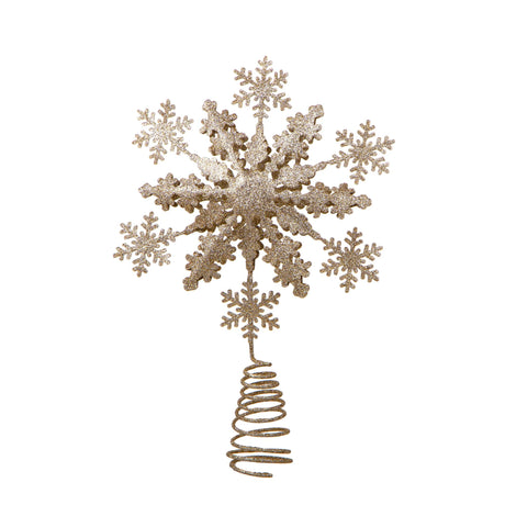 Puntale albero di Natale Bianchi Dino a forma di fiocco di neve 30,5 cm