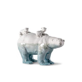 LLADRO' Scultura Mamma Orsa e I Suoi Piccoli Underwater 25x39cm Porcellana