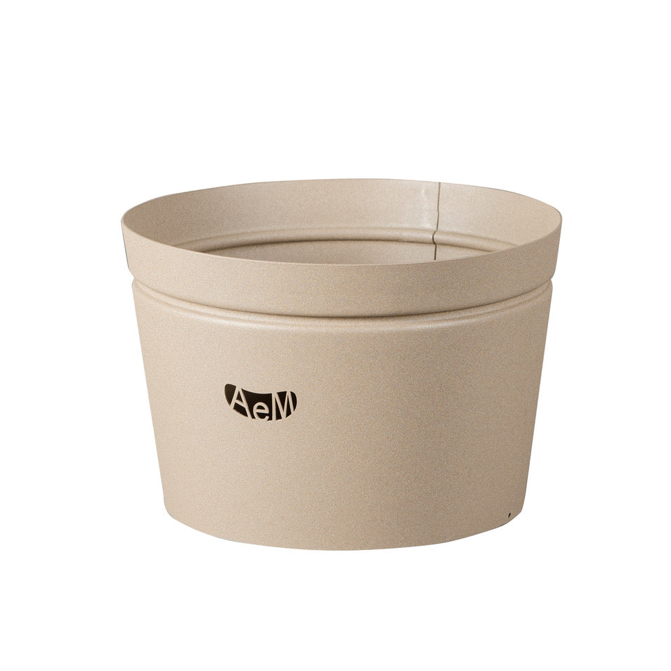 Vaso portalampada Arti e Mestieri in ferro beige 37x25 cm
