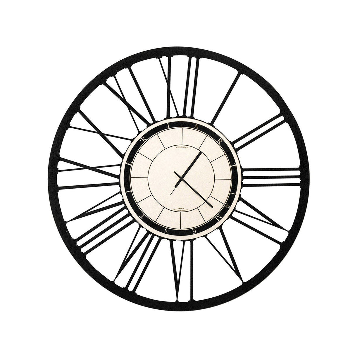Orologio da parete Arti & Mestieri con numeri romani in metallo 50 cm