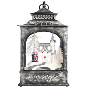 Lanterna natalizia Timstor in plastica e vetro con LED 38 cm