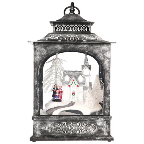 Lanterna natalizia Timstor in plastica e vetro con LED 38 cm