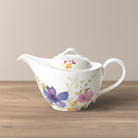 Teiera Mariefleur Basic Villeroy & Boch in porcellana decorata 1,2 litri