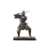 Scultura Guerriero Samurai Lladrò in gres con smalti cristallizzati 60x44 cm