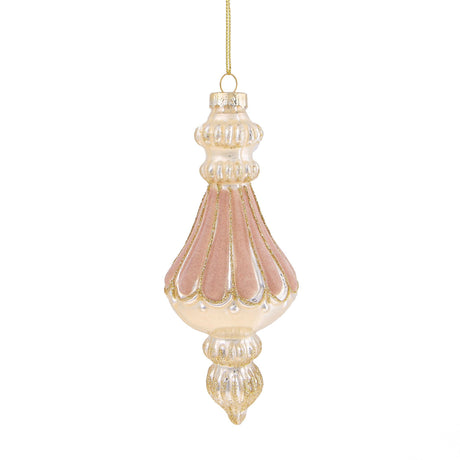 Sfera pendaglio Bianchi Dino in vetro velluto rosa 15,5 cm
