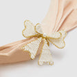 Set 6 legatovaglioli Fiocco EDG con perline bianche 6 cm