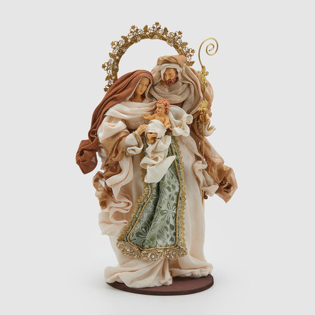 Natività King EDG in tessuto dorato con base 50 cm