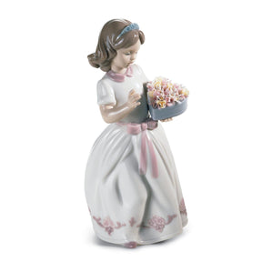 Statuina Bimba per Una Persona Speciale Lladrò in porcellana 21x9 cm