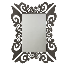 Specchio da parete Vanity Arti & Mestieri in ferro nero 100x80 cm