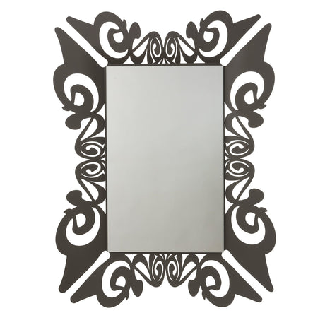 Specchio da parete Vanity Arti & Mestieri in ferro nero 100x80 cm