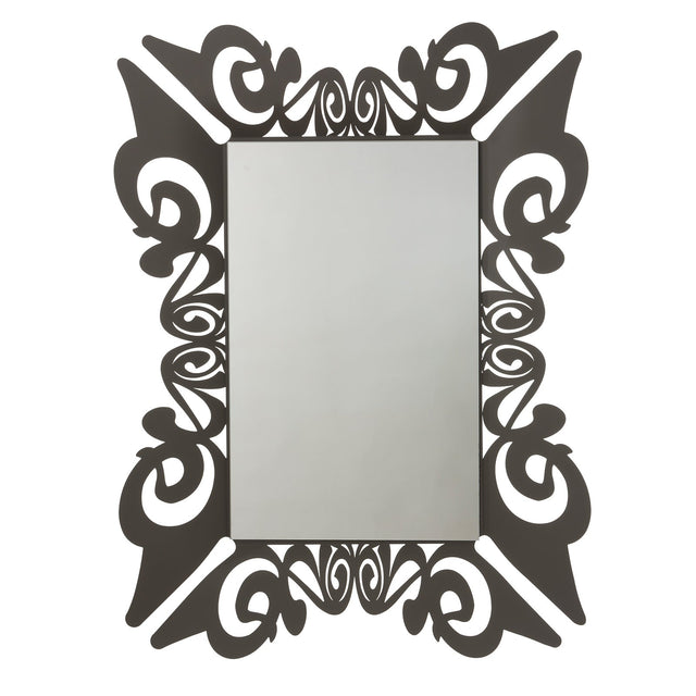 Specchio da parete Vanity Arti & Mestieri in ferro nero 100x80 cm