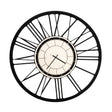 Orologio da parete Big 90 Arti e Mestieri in metallo nero di design