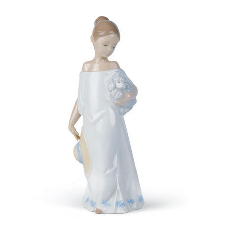 Statuina Bambina Insieme in Campagna NAO in porcellana decorata 21 cm