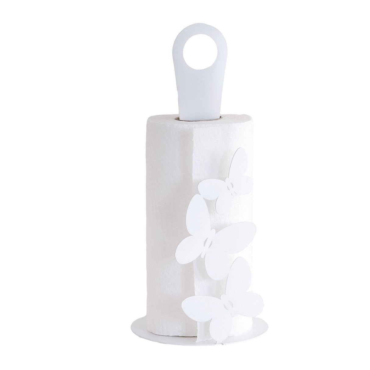 Portarotoli Butterfly Arti & Mestieri in metallo design bianco
