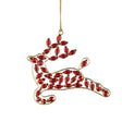 Pendaglio renna Bizzotto in metallo rosso con dettagli dorati 12x14 cm