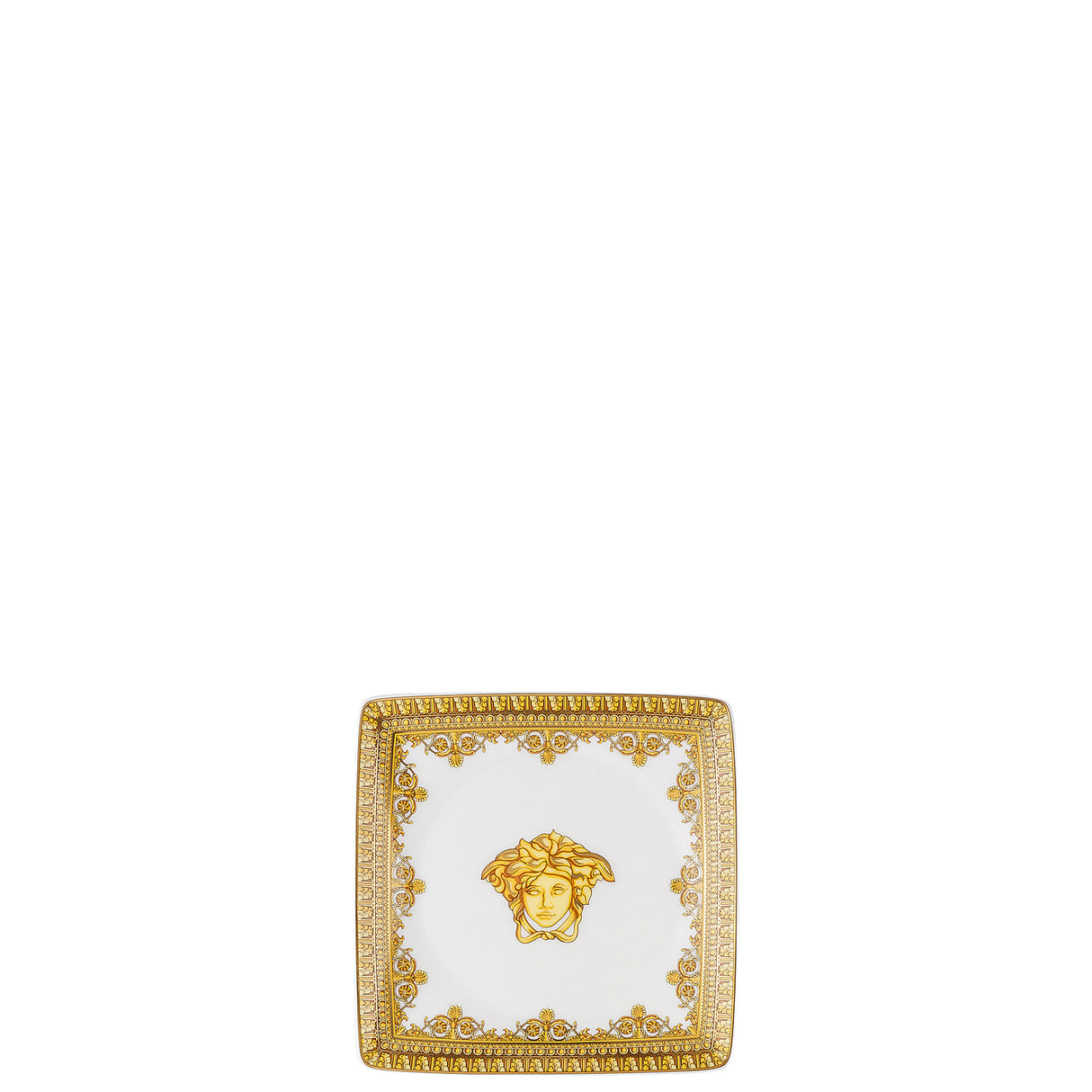 Ciotola quadrata Versace in porcellana decoro Baroque 12 cm